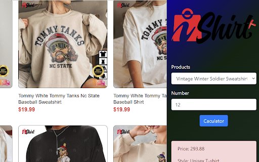iShirt Plus  from Chrome web store to be run with OffiDocs Chromium online