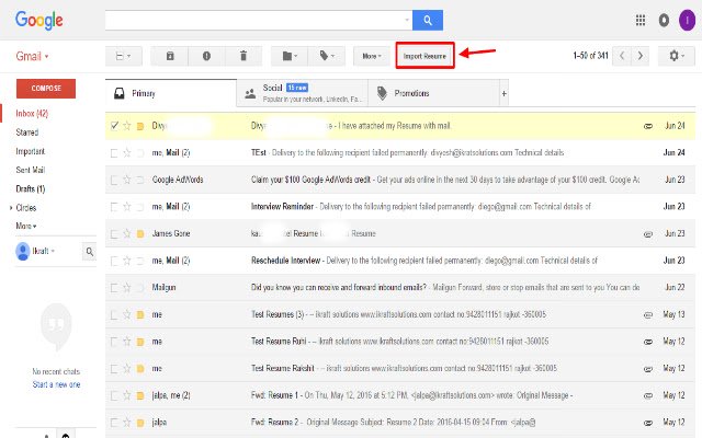iSmart Resume Exporter  from Chrome web store to be run with OffiDocs Chromium online