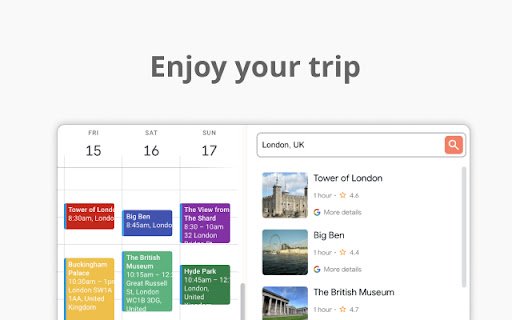 Itinera – Plan Your Trip In Seconds  from Chrome web store to be run with OffiDocs Chromium online