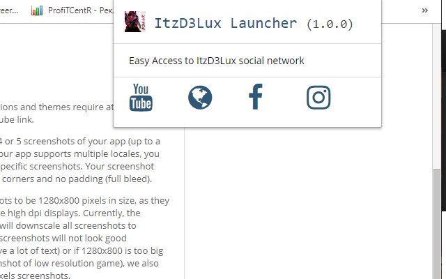 ItzD3Lux Launcher  from Chrome web store to be run with OffiDocs Chromium online