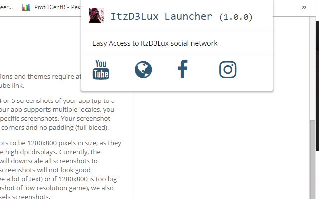 ItzD3Lux Launcher  from Chrome web store to be run with OffiDocs Chromium online