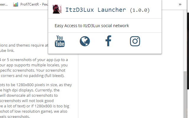 ക്രോം വെബ് സ്റ്റോറിൽ നിന്നുള്ള ItzD3Lux ലോഞ്ചർ ഓൺലൈനിൽ OffiDocs Chromium-നൊപ്പം പ്രവർത്തിക്കും