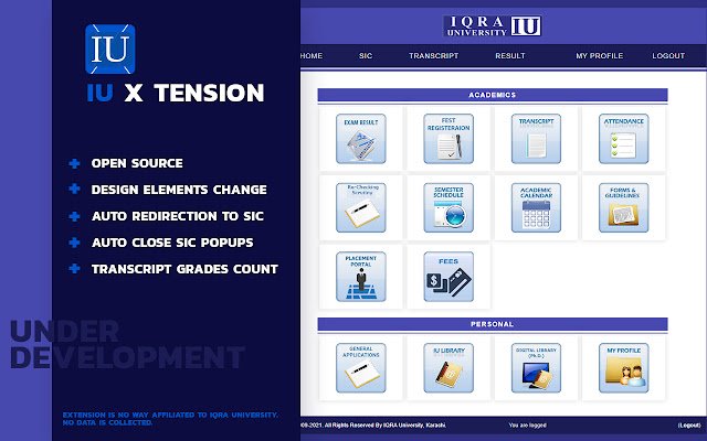 IU X Tension  from Chrome web store to be run with OffiDocs Chromium online