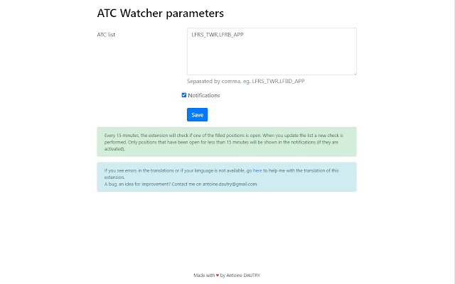 IVAO ATC Watcher  from Chrome web store to be run with OffiDocs Chromium online
