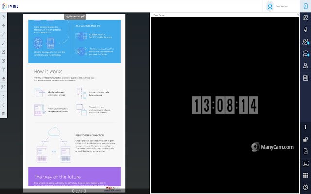 Chrome ウェブストアの Ivme Tech Screen Caster を OffiDocs Chromium オンラインで実行