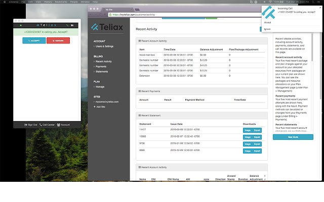 Ivy Phone  from Chrome web store to be run with OffiDocs Chromium online