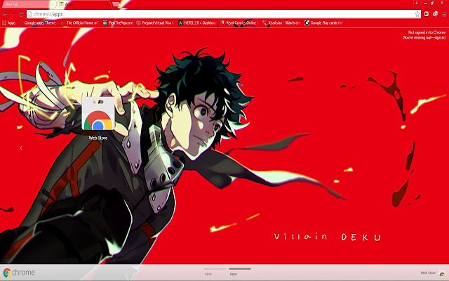 Izuku Midoriya Villain  from Chrome web store to be run with OffiDocs Chromium online