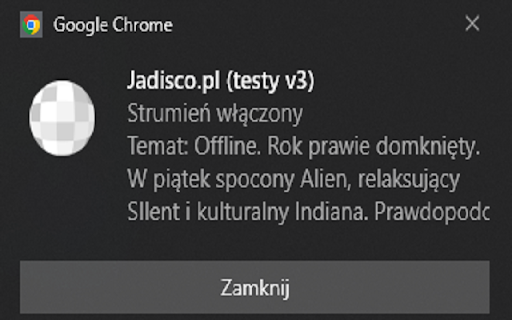 Jadisco.pl manifest v3  from Chrome web store to be run with OffiDocs Chromium online