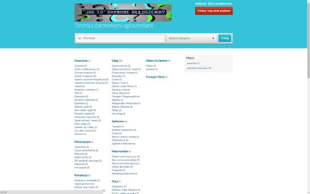 Jak To Darmowe Ogloszenia  from Chrome web store to be run with OffiDocs Chromium online