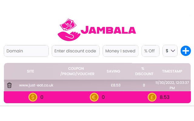Jambala  from Chrome web store to be run with OffiDocs Chromium online