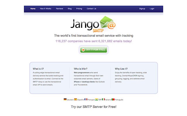 JangoSMTP  from Chrome web store to be run with OffiDocs Chromium online