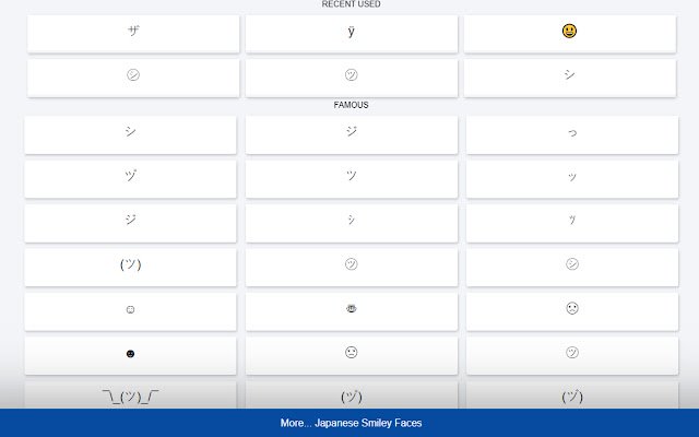 Japanese Smiley Face シ copy and paste  from Chrome web store to be run with OffiDocs Chromium online