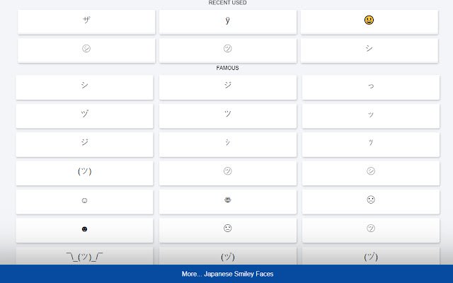 Japanese Smiley Face シ copy and paste  from Chrome web store to be run with OffiDocs Chromium online