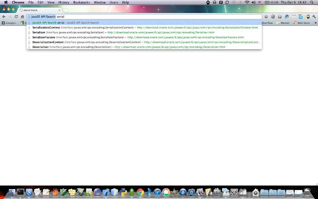 JavaEE API Search  from Chrome web store to be run with OffiDocs Chromium online