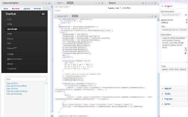 JavaScript Editor  from Chrome web store to be run with OffiDocs Chromium online