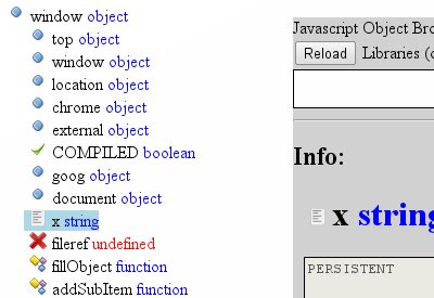 Javascript Object Browser  from Chrome web store to be run with OffiDocs Chromium online