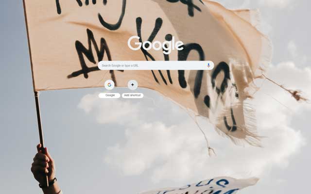 Jesus Flag with White Cloth  from Chrome web store to be run with OffiDocs Chromium online