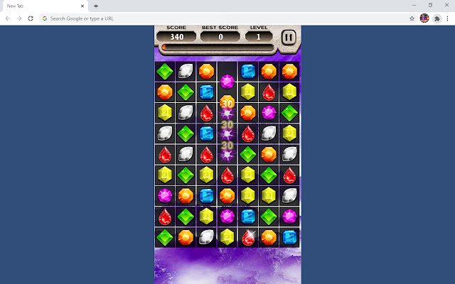 Chrome ウェブストアのジュエリー マッチ ゲームを OffiDocs Chromium オンラインで実行