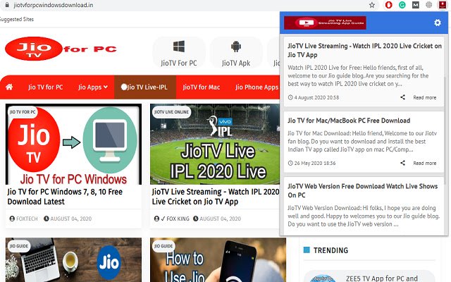 Jiotv Live Streaming IPL, guía de aplicaciones de películas de Chrome web store para ejecutarse con OffiDocs Chromium en línea