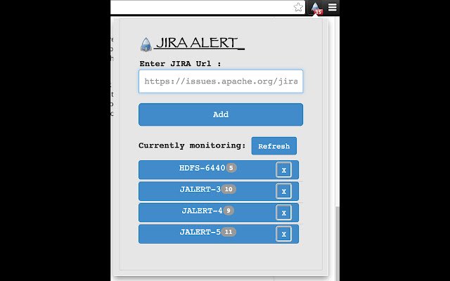 Jira Alert และอัปเดตจาก Chrome เว็บสโตร์ที่จะทำงานร่วมกับ OffiDocs Chromium ออนไลน์
