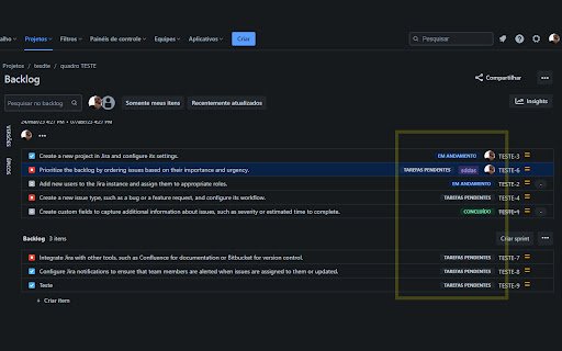 Jira Board Backlog Status Enhancer  from Chrome web store to be run with OffiDocs Chromium online