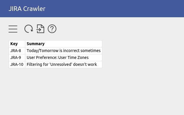 JIRA Crawler  from Chrome web store to be run with OffiDocs Chromium online