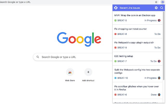 Jira Express dari toko web Chrome untuk dijalankan dengan OffiDocs Chromium online