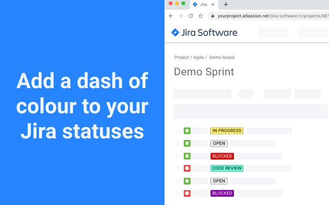 سيتم تشغيل ألوان حالة Jira من متجر Chrome الإلكتروني مع OffiDocs Chromium عبر الإنترنت