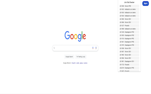 Jira Tab Checker  from Chrome web store to be run with OffiDocs Chromium online
