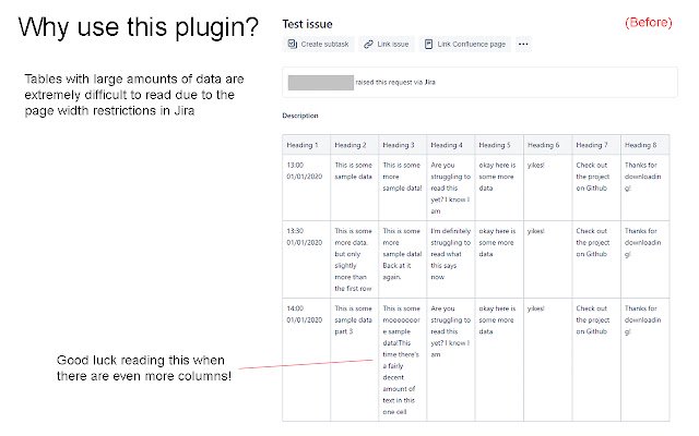Jira Tables  from Chrome web store to be run with OffiDocs Chromium online