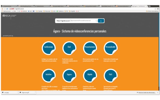 Jitsi Desktop Streamer Universidad de Cadiz da Chrome web store para ser executado com OffiDocs Chromium online