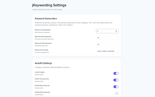 jKeywording | Stock photo keyword generator  from Chrome web store to be run with OffiDocs Chromium online