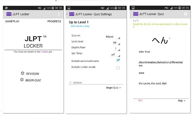 JLPT Locker dal Chrome Web Store da eseguire con OffiDocs Chromium online