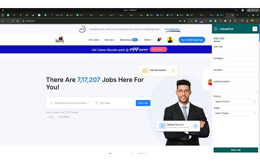 Jobaaj One  from Chrome web store to be run with OffiDocs Chromium online