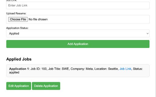 Job Application Tracker  from Chrome web store to be run with OffiDocs Chromium online