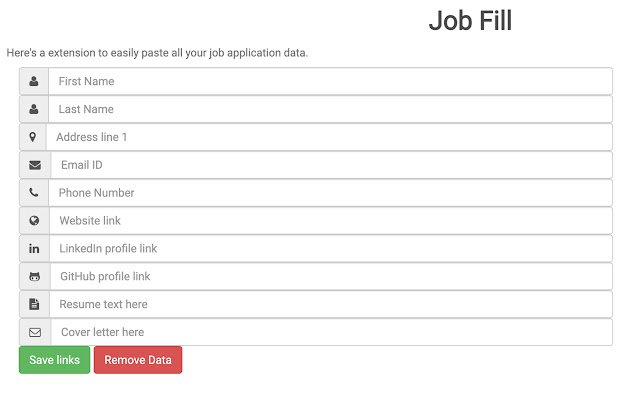 Job Fill de Chrome web store se ejecutará con OffiDocs Chromium en línea