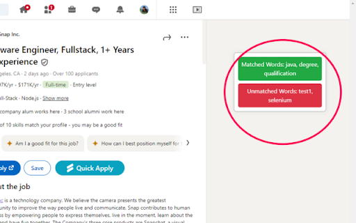 JobFit Checker from Chrome web store to be run with OffiDocs Chromium online JobFit Checker from Chrome web store to be run with OffiDocs Chromium online