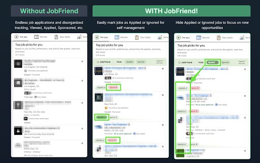 JobFriend LinkedIn Job Enhancer  from Chrome web store to be run with OffiDocs Chromium online