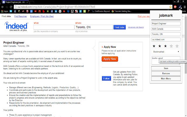 jobmark ze sklepu internetowego Chrome do uruchomienia z OffiDocs Chromium online