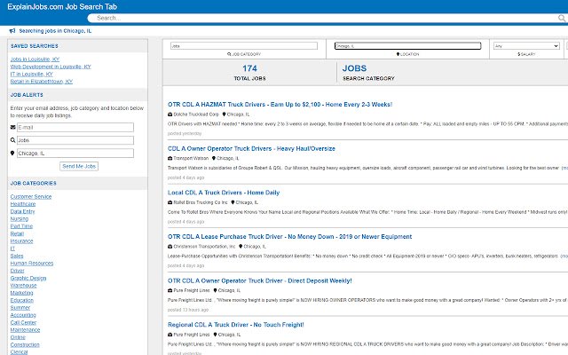 Job Search Home Tab by ExplainJobs.com  from Chrome web store to be run with OffiDocs Chromium online