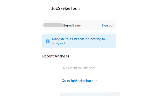 JobSeekerTools LinkedIn Assistant  from Chrome web store to be run with OffiDocs Chromium online