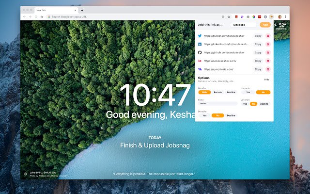 Jobsnag  from Chrome web store to be run with OffiDocs Chromium online