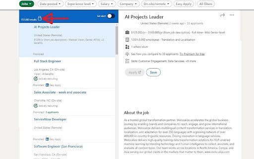 Jobs Saver  from Chrome web store to be run with OffiDocs Chromium online