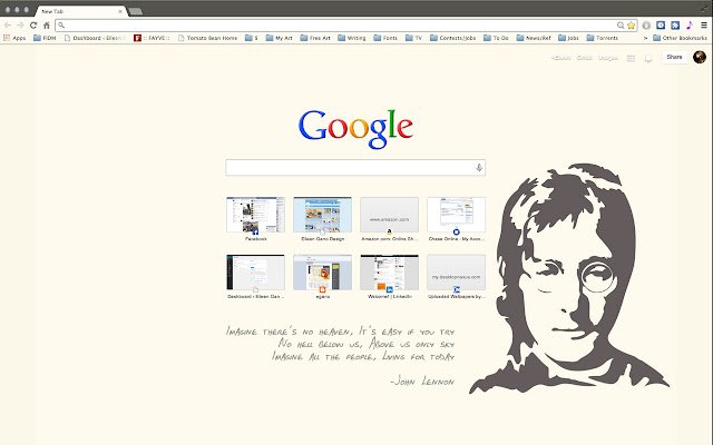 John_Lennon_Imagine mula sa Chrome web store na tatakbo sa OffiDocs Chromium online