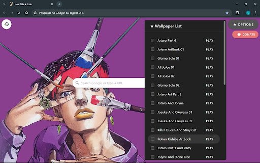 JoJo Theme  from Chrome web store to be run with OffiDocs Chromium online