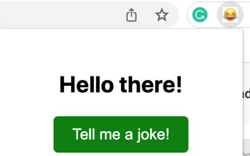 Joke Extension  from Chrome web store to be run with OffiDocs Chromium online