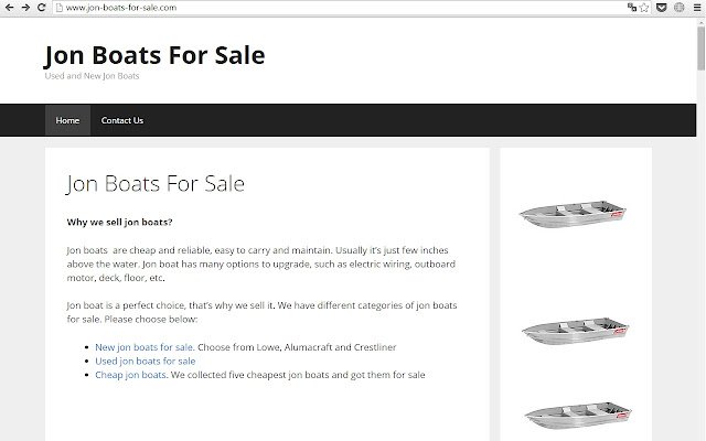 Jon Boats For Sale dari kedai web Chrome untuk dijalankan dengan OffiDocs Chromium dalam talian