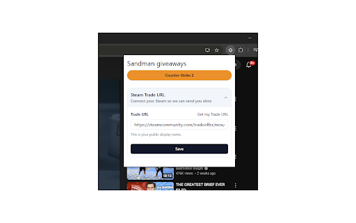 Jon Sandman Giveaway  from Chrome web store to be run with OffiDocs Chromium online