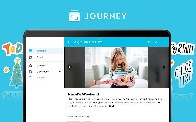 Journey: Diary, Journal  from Chrome web store to be run with OffiDocs Chromium online