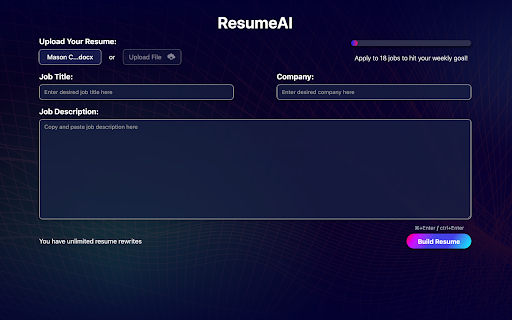JoyJobs.ai  from Chrome web store to be run with OffiDocs Chromium online